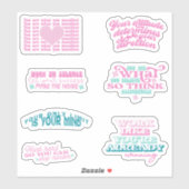 Positieve affirmatie spiegel trendy pakket van sticker (Vel)