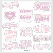 Positieve affirmatie trendy esthetische retro sticker (Vel)