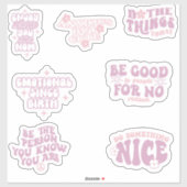 Positieve affirmatie trendy esthetische retro sticker (Vel)