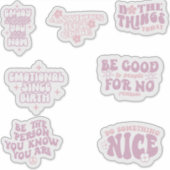 Positieve affirmatie trendy esthetische retro sticker (Voorkant)
