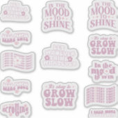 Positieve affirmatie trendy quote retro sticker (Voorkant)