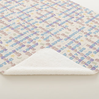 Positieve Affirmaties Baby Nursery Roze Sherpa Deken