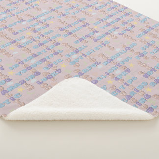 Positieve Affirmaties Baby Nursery Roze Sherpa Deken