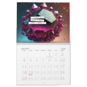 Positieve affirmaties Birthstone Crystal Abundance Kalender (Jan 2026)