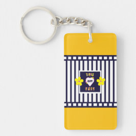 Positieve affirmaties dat je dit hebt sleutelhanger