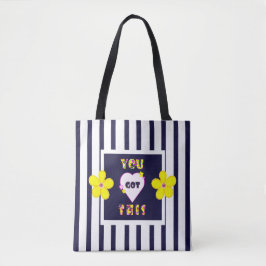 Positieve affirmaties dat je dit hebt tote bag