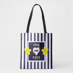 Positieve affirmaties dat je dit hebt tote bag