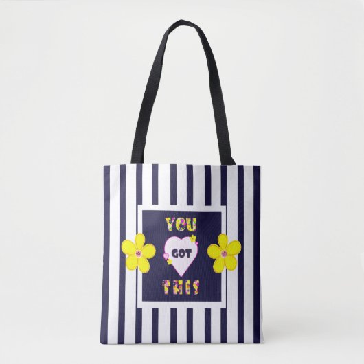 Positieve affirmaties dat je dit hebt tote bag (Voorkant)