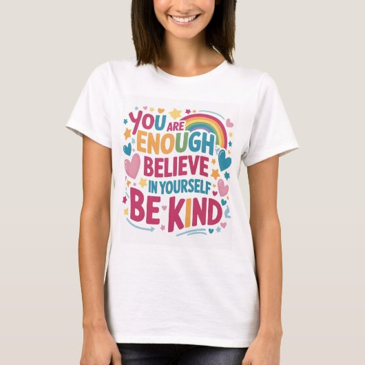 Positieve affirmaties en empowerment - kinder t-shirt (Voorkant)