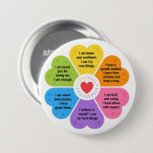 Positieve Affirmaties Ronde Button 7,6 Cm (Voorkant /achterkant)
