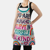 Positieve affirmaties versterken - opbeurende keuk schort (Insitu)