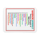 POSITIEVE AFFIRMATIES WARRIOR MINDSET MAGNET MAGNEET (Horizontaal)