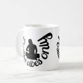 Positieve alleen Inspirerend vibes-offerte Koffiemok (Voorkant links)