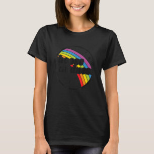 Positieve anti-pendeloze regenboogrust kiezen t-shirt