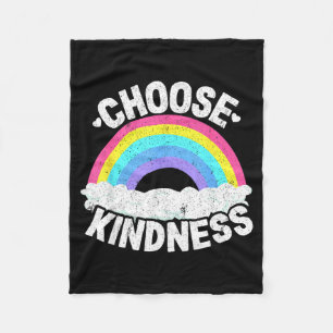 Positieve Anti Pesten Regenboog Vrede Hippie Kies Fleece Deken