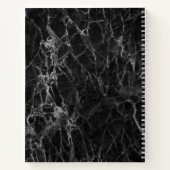 Positieve Aspecten Chique Naam Zwart Marmer Dankba Notitieboek (Achterkant)