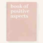 positieve aspecten minimalistische tekst roze dank notitieboek (Voorkant)