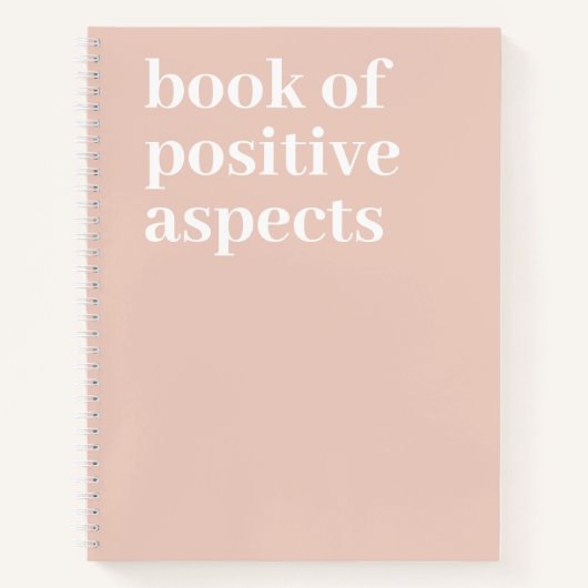 positieve aspecten minimalistische tekst roze dank notitieboek (Voorkant)