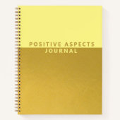 Positieve Aspecten Trendy Gold Dankbaarheidsjourna Notitieboek (Voorkant)