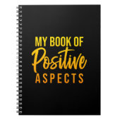 Positieve aspecten Zwarte Gele Minimalistische Tek Notitieboek (Voorkant)