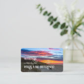 Positieve attitude motivatie quote life coaching visitekaartje (Staand voorkant)