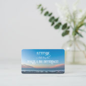 Positieve attitude motivatie quote life coaching visitekaartje (Staand voorkant)