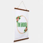 positieve beelden voor levensacceptatie en zelfzor hangend wandkleed (Gebogen)