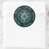 Positieve bekrachtigingen Mandala Ronde Sticker (Tas)