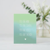 Positieve bemoedigende teksten poster briefkaart (Staand voorkant)