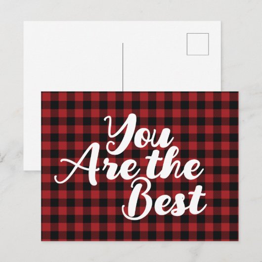 Positieve Bericht Rode Kerst  Briefkaart (Voorkant / Achterkant)