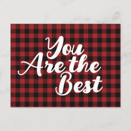 Positieve Bericht Rode Kerst  Briefkaart