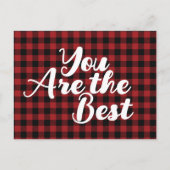 Positieve Bericht Rode Kerst  Briefkaart (Voorkant)