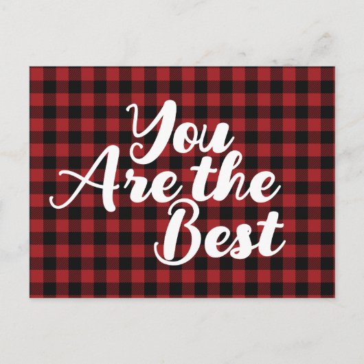 Positieve Bericht Rode Kerst Briefkaart (Voorkant)