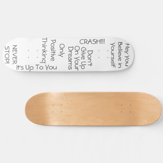 Positieve berichten persoonlijk skateboard (Horizontaal)