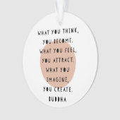 Positieve bevestigende boeddha-prijsopgave ornament (voorkant)