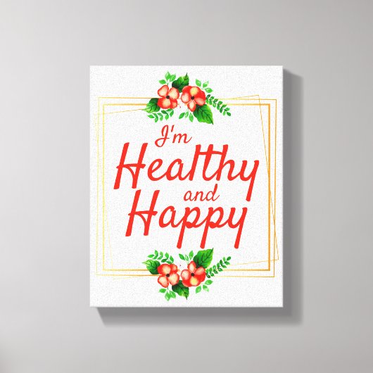 positieve bevestigende citaten voor werk en leven canvas afdruk (Voorkant)