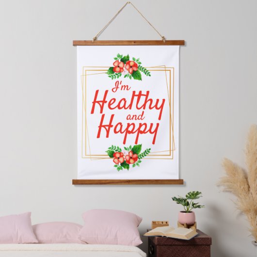 positieve bevestigende citaten voor werk en leven hangend wandkleed (Slaapkamer)