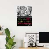 Positieve bevestigende energie voor genezing poster (Thuiskantoor)