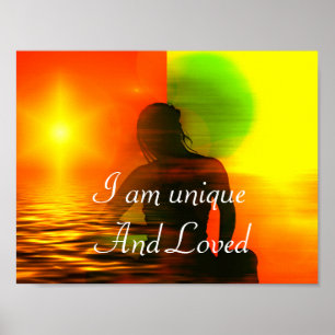 Positieve bevestigende motivatie over zelfrespect poster