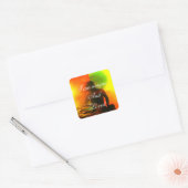 Positieve bevestigende motivatie over zelfrespect vierkante sticker (Envelop)