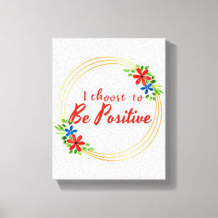 positieve bevestigende noteringen voor zelfaanvaar canvas afdruk