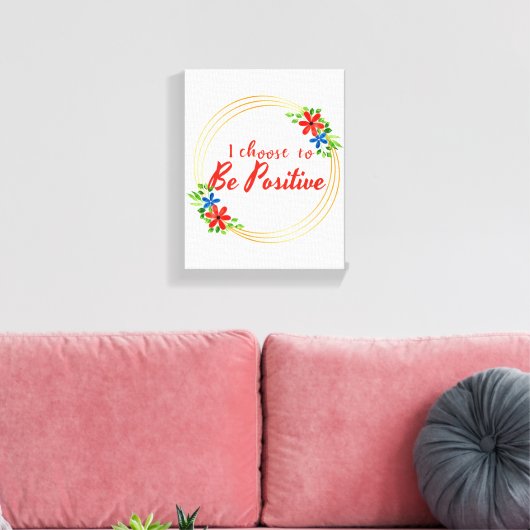 positieve bevestigende noteringen voor zelfaanvaar canvas afdruk (Insitu (Woonkamer))