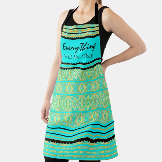 Positieve bevestiging Alles komt goed Schort (Insitu)