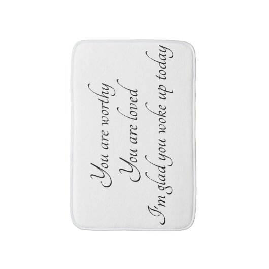 "Positieve bevestiging" Bath Mat (Voorkant Verticaal)