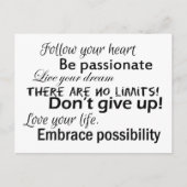 Positieve bevestiging briefkaart (Voorkant)