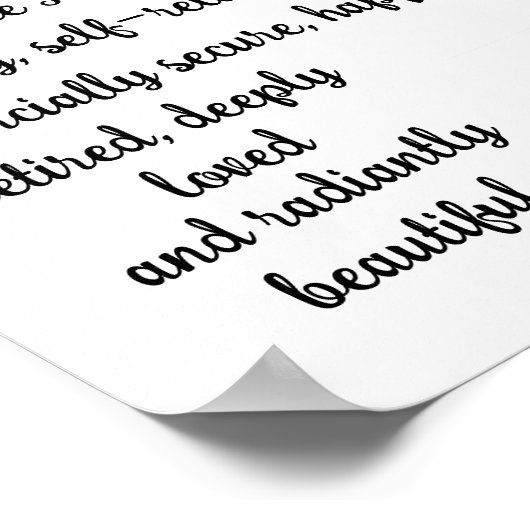 Positieve bevestiging - Een mooie plek Poster (Hoek)