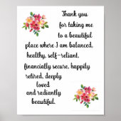 Positieve bevestiging - Een mooie plek Poster (Voorkant)