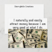 Positieve bevestiging - Geld aantrekken Briefkaart (Voorkant / Achterkant)