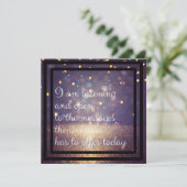 Positieve bevestiging Glitter Paarse/Goud Bedankkaart (Staand voorkant)