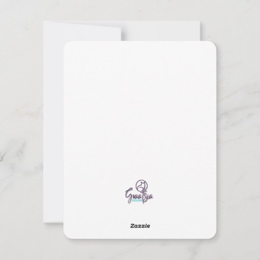 Positieve bevestiging - Hou van jezelf Feestdagenkaart (Achterkant)